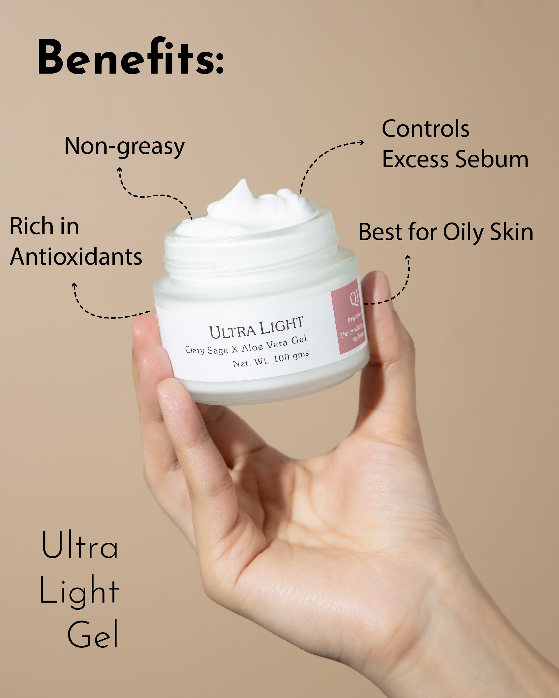 Ultra Light Aloe Vera Gel 100 ml | Daily Moisturizer for Oily Skin